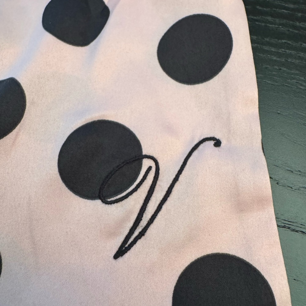 Victoria's Secret Pink and Black Polka Dot Slippers med 7/8 New - Picture 10 of 11